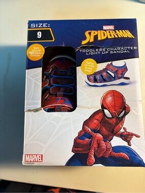 Marvel Spider-Man Toddler Light-Up Sandals - Red, Blue